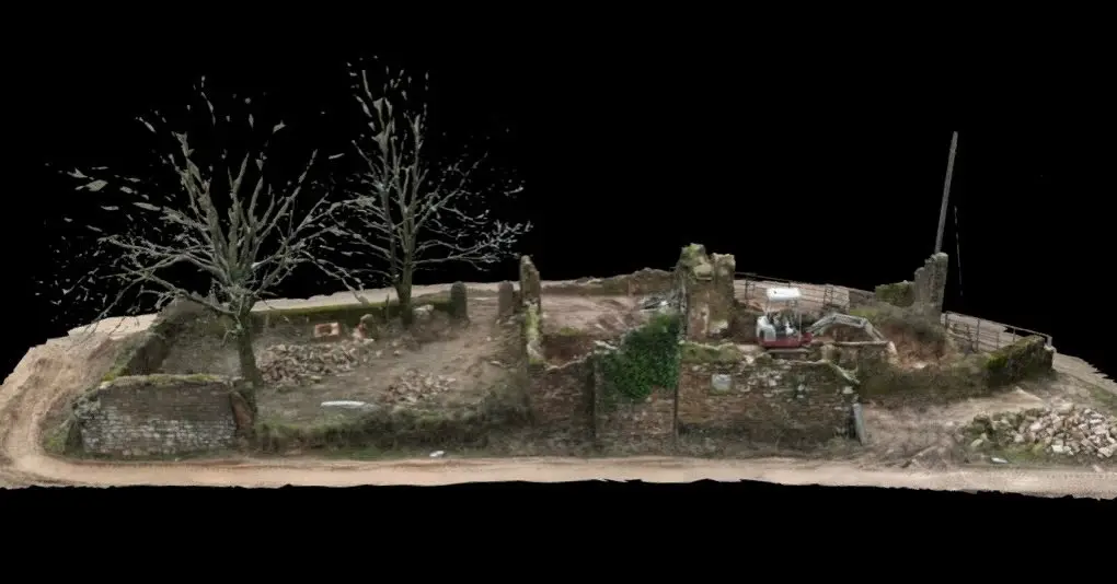 Post by quadrantsurveysltd on Instagram: A 3D model of a farm yard ruins, issued on a recent job...