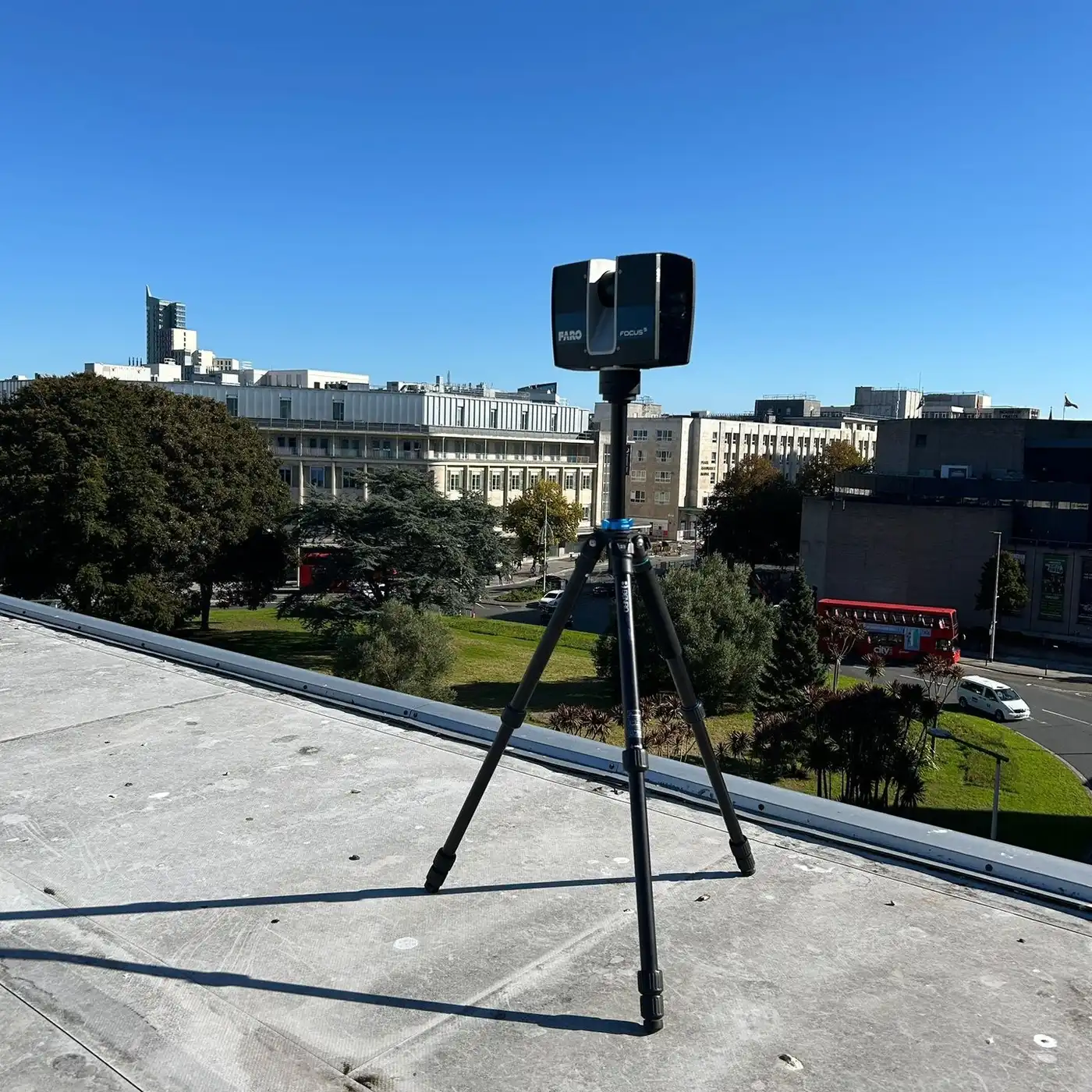 Post by quadrantsurveysltd on Instagram: Up on the rooftop with our Faro 3D scanner last week...