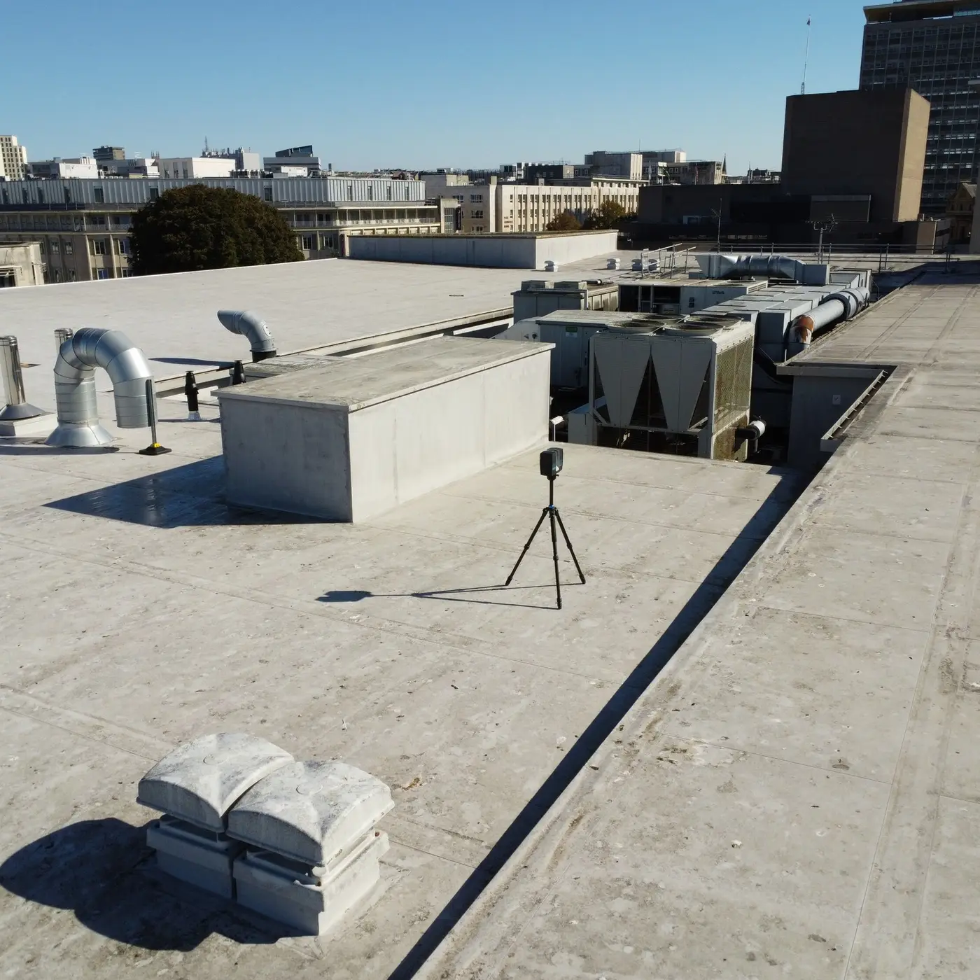 Post by quadrantsurveysltd on Instagram: Up on the rooftop with our Faro 3D scanner last week...