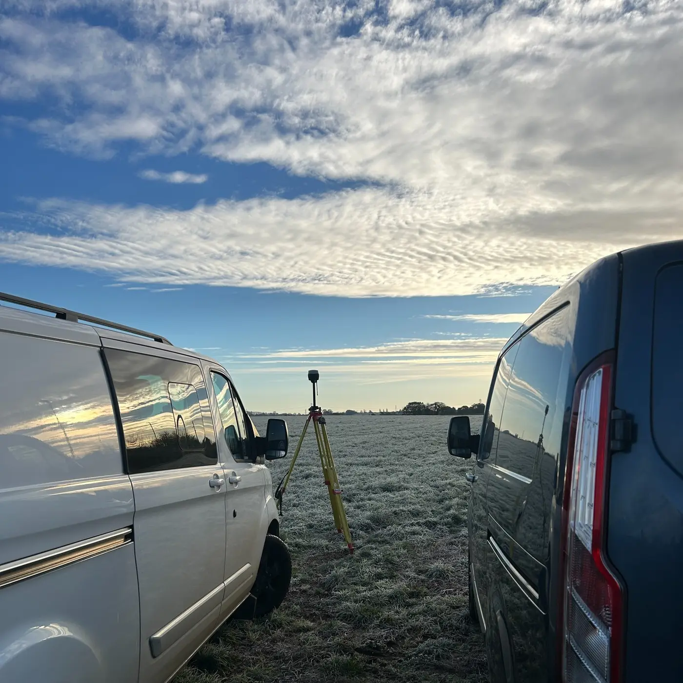 Post by quadrantsurveysltd on Instagram: A chilly start in Taunton for today’s topographic survey...